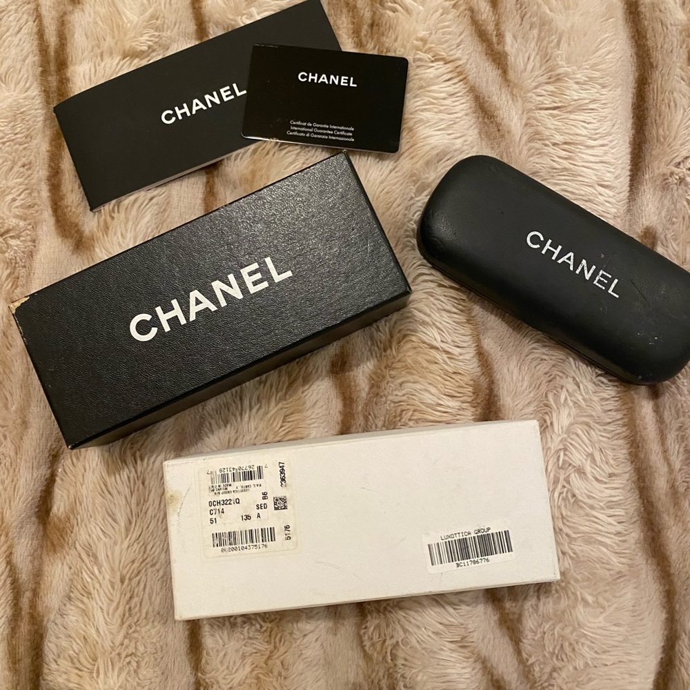 Chanel Black and White Eyewear Case Set no glasses